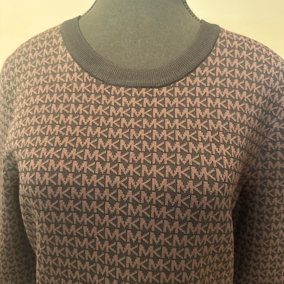 Michael Kors Logo Jacquard Mock Neck Dress - Picture 7 of 10